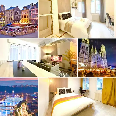 Maison Hyper Centre - Patio - Tv 4k - Wifi-fibre - 4 - Machine A Laver - Seche Linge - Lave Vaisselle - Confort - Spacieux * 鲁昂