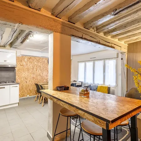 Apartament Maison Hyper Centre - Patio - Tv 4k - Wifi-fibre - 4 - Machine A Laver - Seche Linge - Lave Vaisselle - Confort - Spacieux Rouen